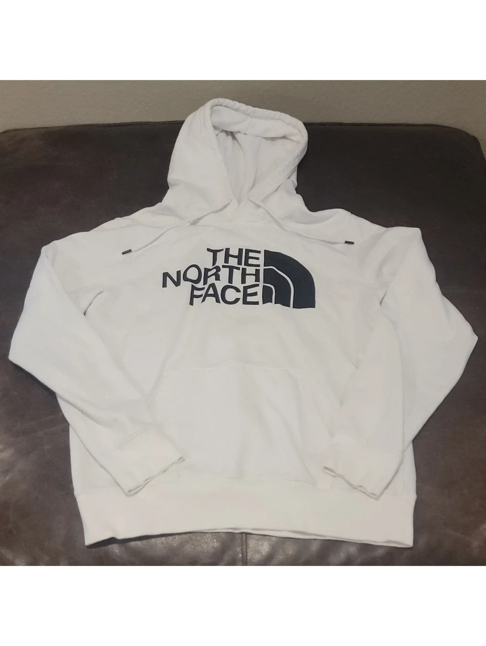 The North Face White Half Dome Pullover Hoodie Sweatshirt Mens SZ Medium 363